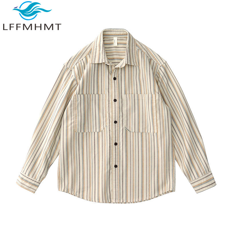 Men Japanese Vintage Artistic  - Corduroy Button Up Shirt Men recension och pris