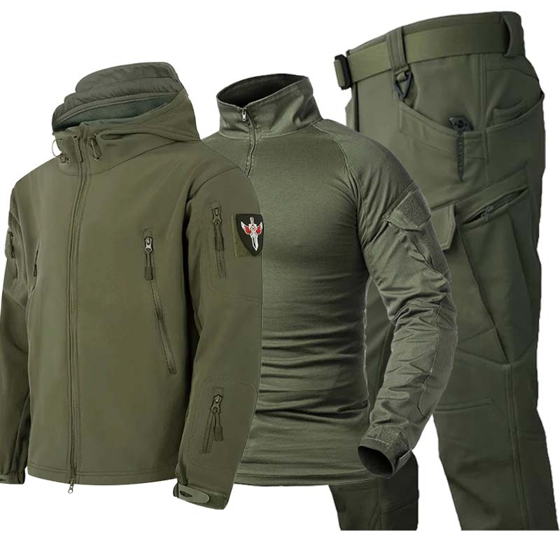 3PCS Mens Camo Tactical Sets H - Tactical Military Shirt Cargo recension och pris
