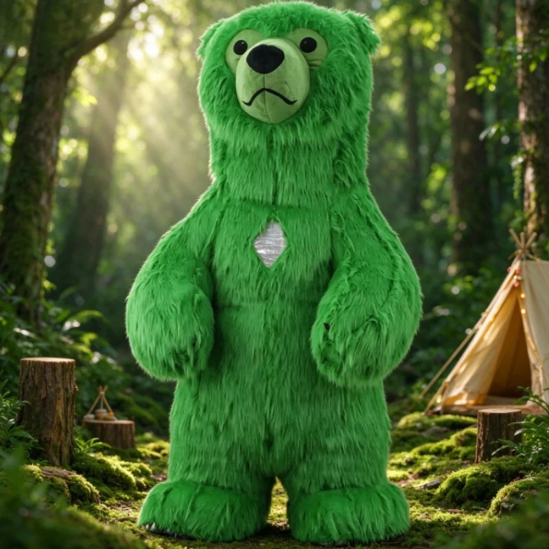 Furry Green Bear Inflatable Ma - Suits recension och pris