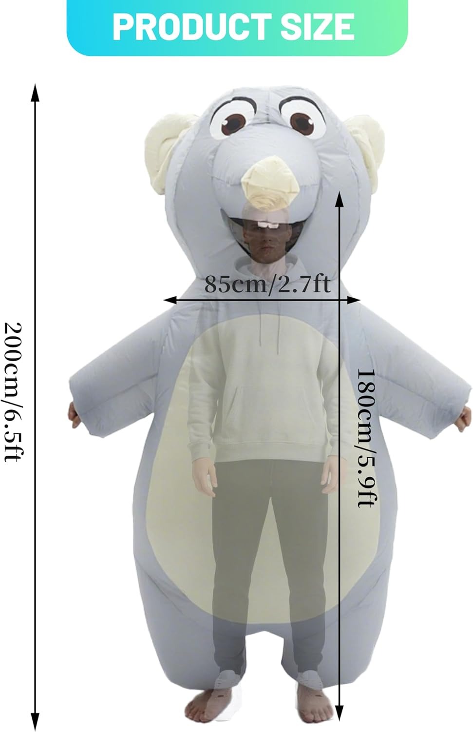 Inflatable Mouse Costume for A - Suits recension och pris
