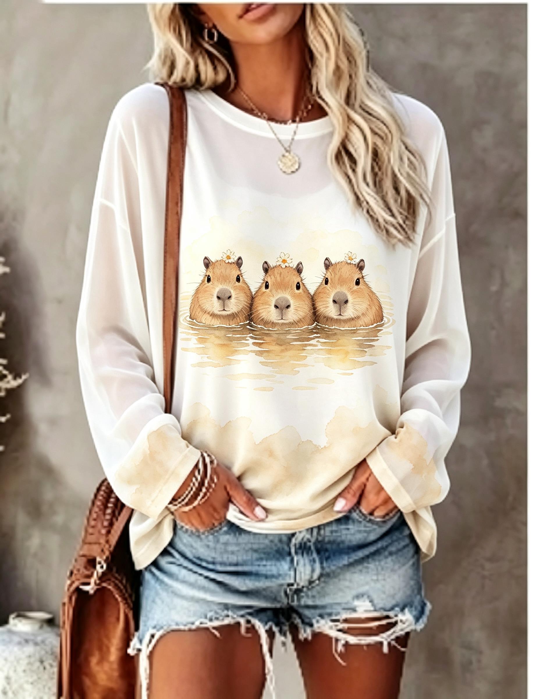 Women Long Sleeve T Shirt Cute - T-Shirts recension och pris